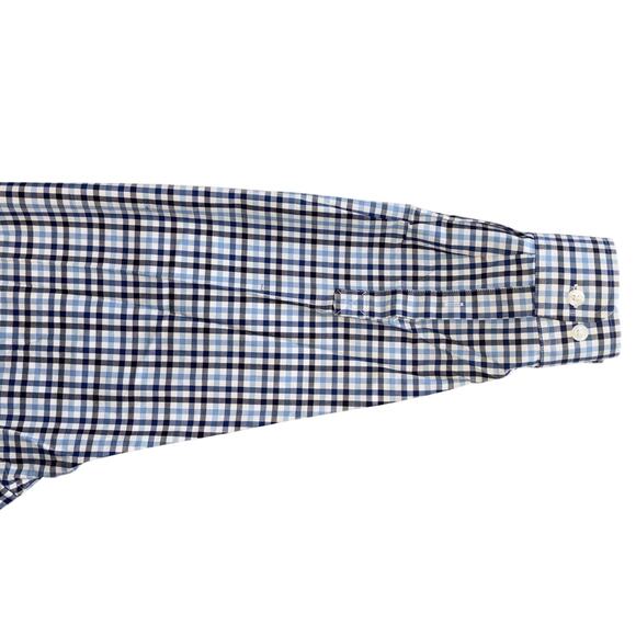 Duluth Trading Co Men's Button Down Shirt 2XL Tall Blue Plaid WrinkleFighter EUC - Picture 5 of 8